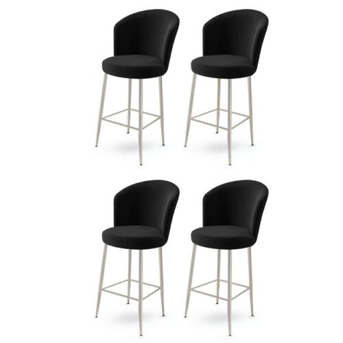 Fora Black and Chrome bárszék szett