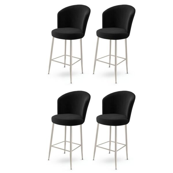Fora Black and Chrome bárszék szett