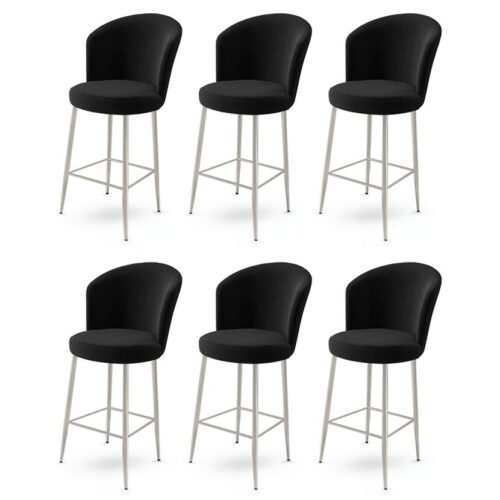 Fora Black and Chrome bárszék szett