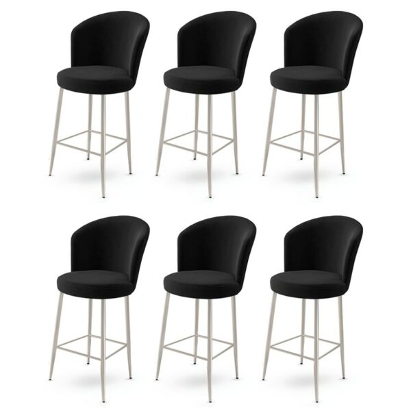 Fora Black and Chrome bárszék szett