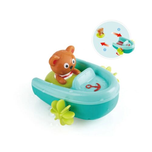 Hape felhúzható hajó mackóval