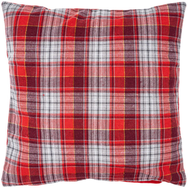 Home Elements Káro kispárnahuzat piros és szürke