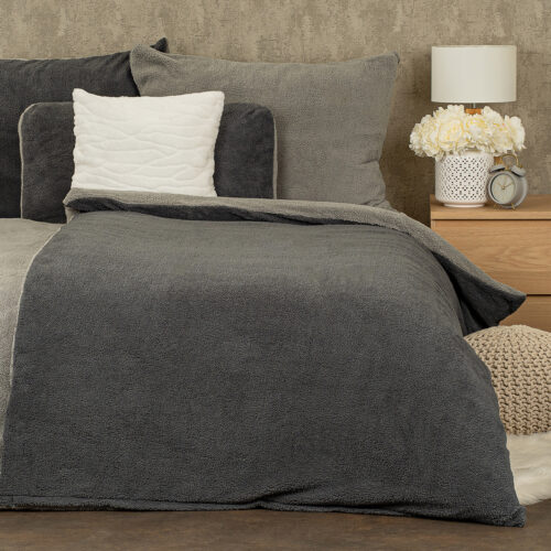 Home Teddy gyapjú hatásű ágyneműhuzat szürke