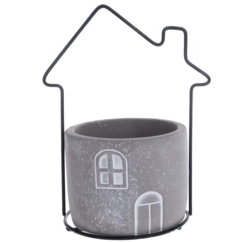 House beton virágtaó szürke