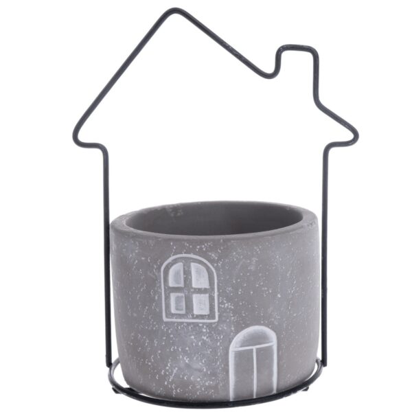 House beton virágtaó szürke