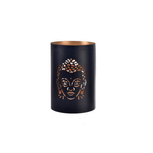 InDecor Fém gyertyatartó Buddha fekete
