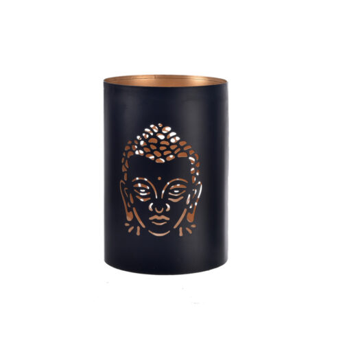 InDecor Fém gyertyatartó Buddha fekete