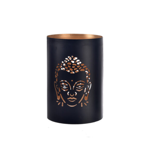 InDecor Fém gyertyatartó Buddha fekete