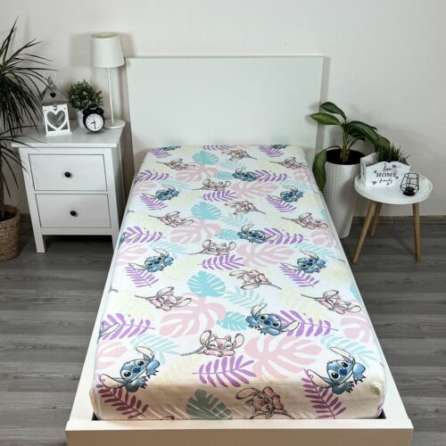 Jerry Fabrics pamut lepedő Lilo és Stitch "Leaves"
