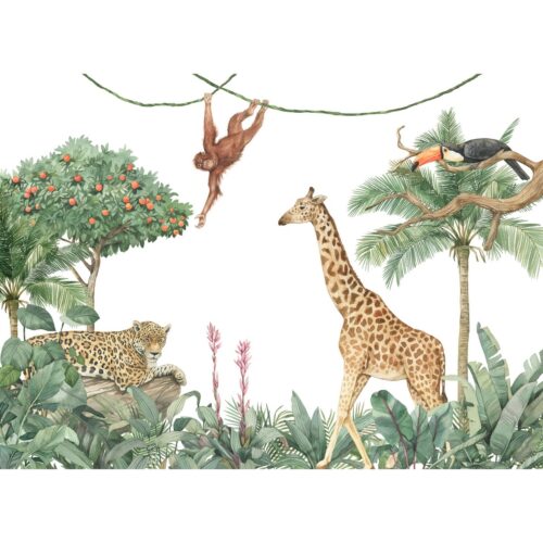 Jungle White XXL filc fotótapéta 360 x 254 cm