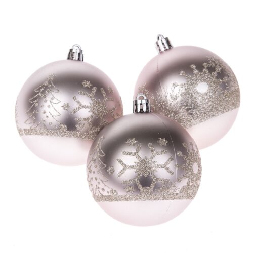 Karácsonyi díszek szett Silver 8 cm