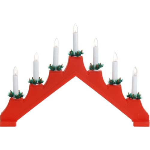 Karácsonyi gyertyadísz Candle Bridge piros