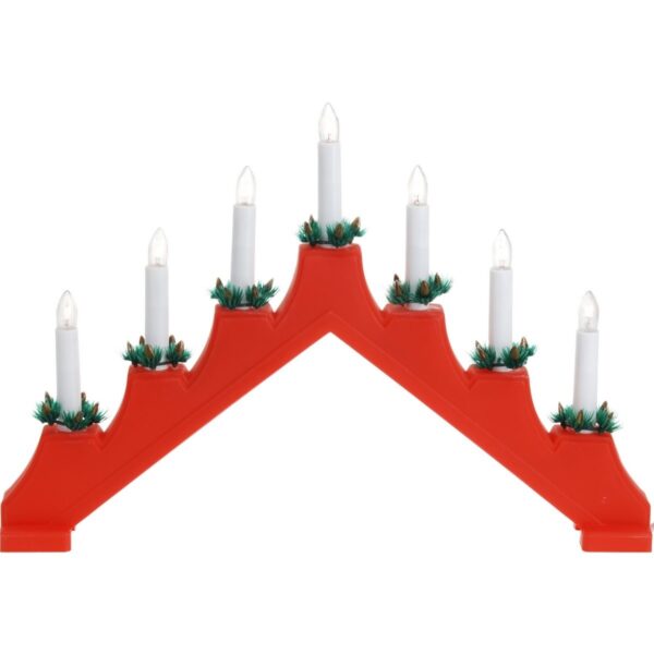 Karácsonyi gyertyadísz Candle Bridge piros