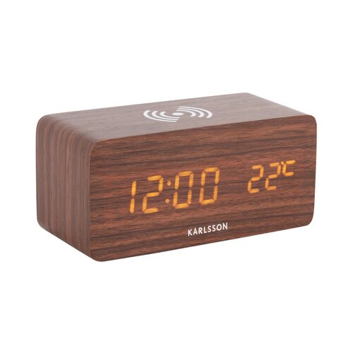 Karlsson 5933DW LED-es ébresztőóra/óra töltővel 15 cm