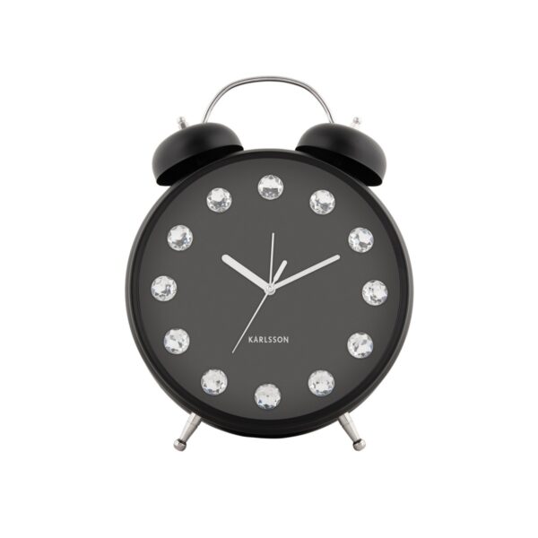 Karlsson 6019BK design asztali óra/ébresztőóra