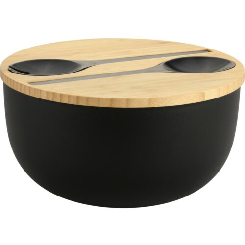 Kesper 58470 Salátás tál evőeszközökkel és bambuszfedéllel 24 cm