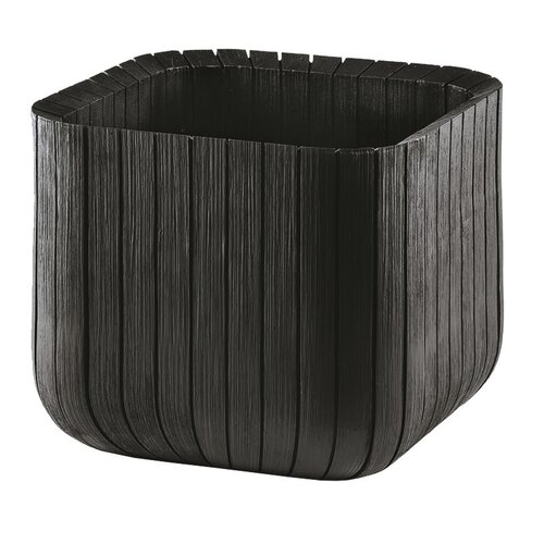Keter Cube planter műanyag virágtartó M szürke