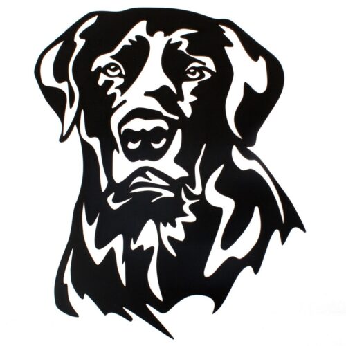Labrador faragott fa fali dekoráció