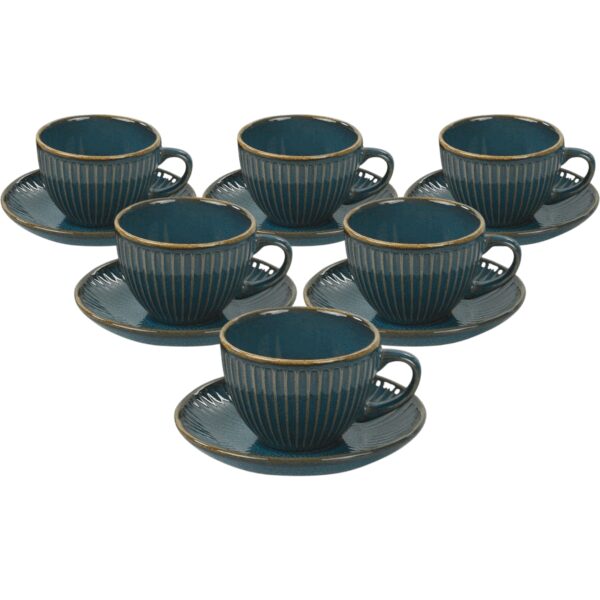 Linea kerámia csésze alátéttel 6 db-os szett 210 ml