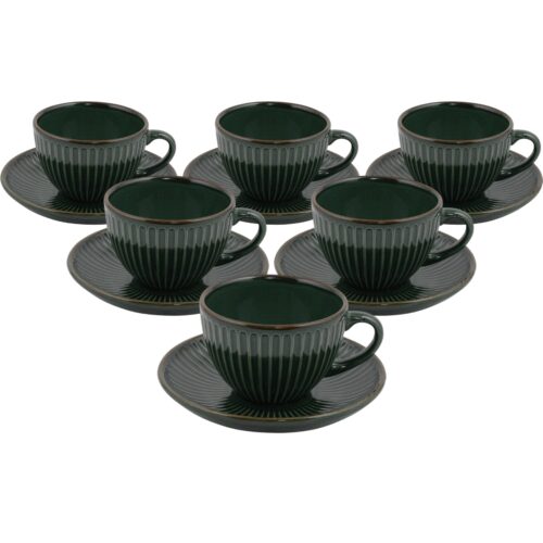 Linea kerámia csésze alátéttel 6 db-os szett 210 ml