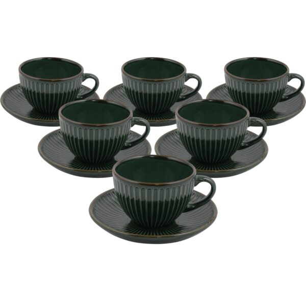 Linea kerámia csésze alátéttel 6 db-os szett 210 ml