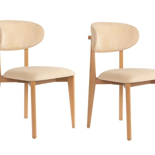 Lionte Beige and Light Oak étkezőszék szett