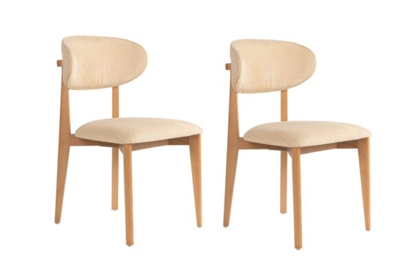 Lionte Beige and Light Oak étkezőszék szett