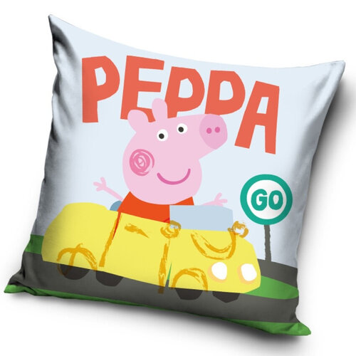 Malacka Pepina sárga autóban párnahuzat