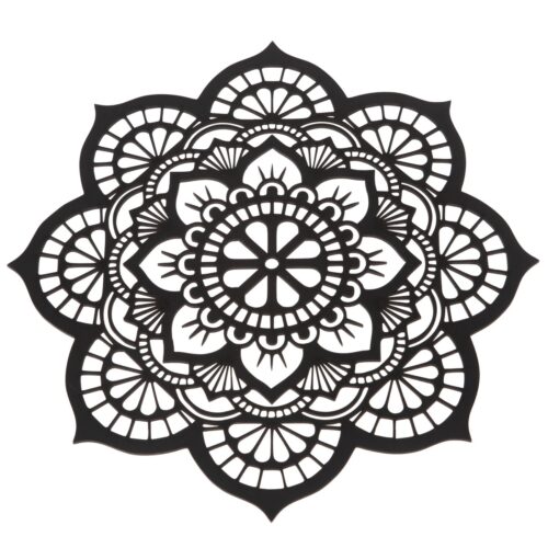 Mandala fából faragott fali dekoráció