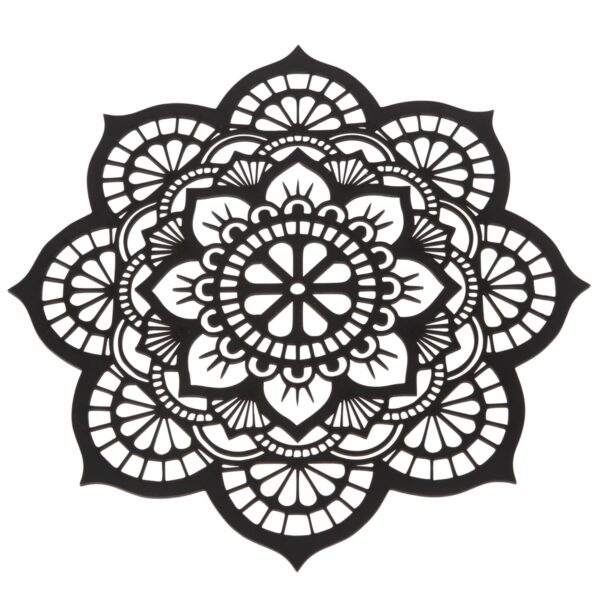 Mandala fából faragott fali dekoráció