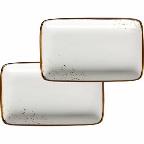 Mäser 2 részes tálkészlet Pintar White barnapöttyös 21 x 13 x 3 cm