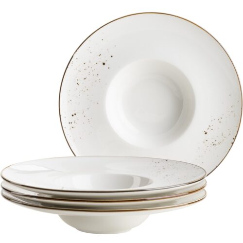 Mäser 4 részes gourmet tányérkészlet Pintar Whitebarna pöttyös 26 cm