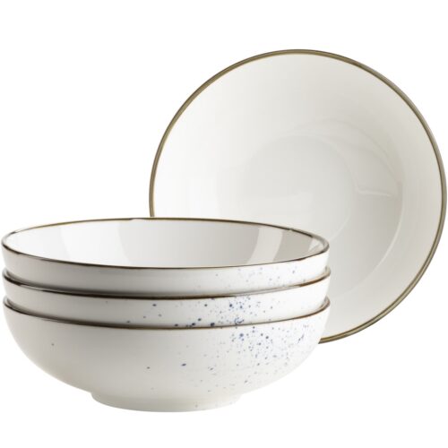 Mäser 4 részes tálkészlet Pintar White kék pöttyös22 cm