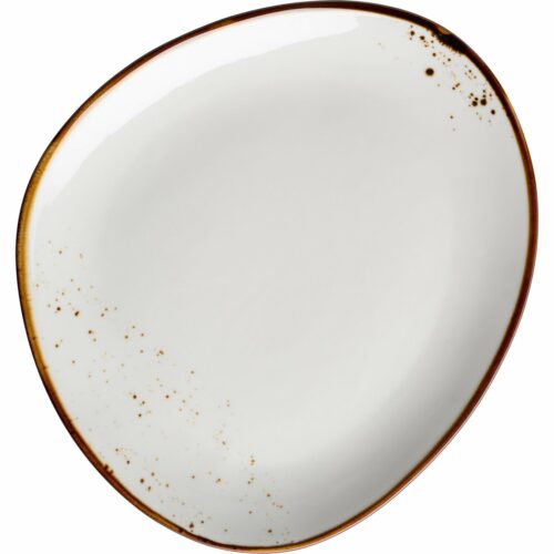 Mäser Ovális tál Pintar White barna pöttyökkel 26x 23 cm