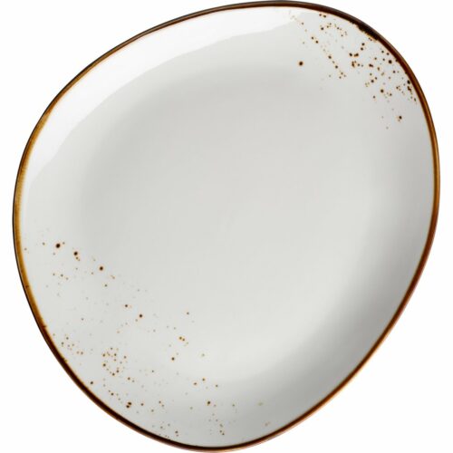Mäser Ovális tál Pintar White barna pöttyökkel 29x 26 cm