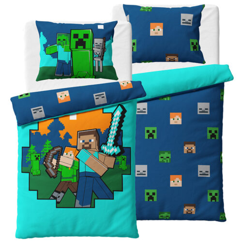 Minecraft Alex és Steve gyermek ágynemű
