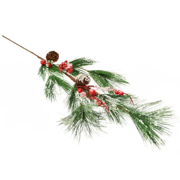Műfenyő ág díszítéssel