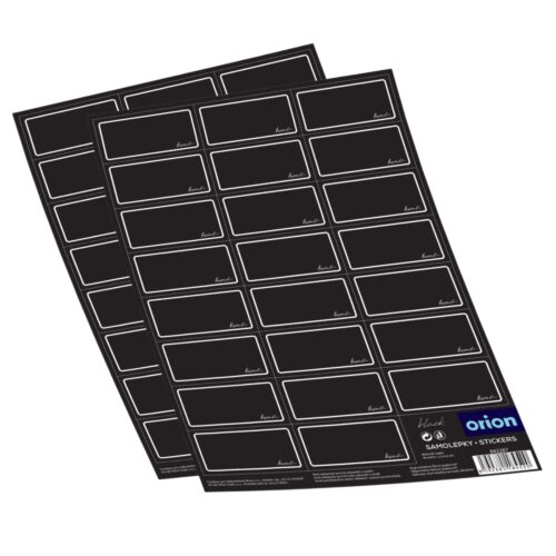 Orion Fűszertartó matricák BLACK 2 x 23 db