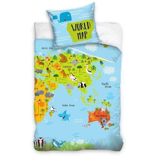 Pamut ágynemét Állatok térképe