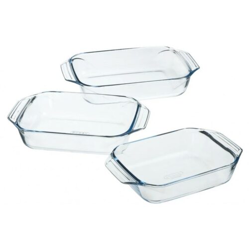 Pyrex 3 darabos üveg sütőedény szett
