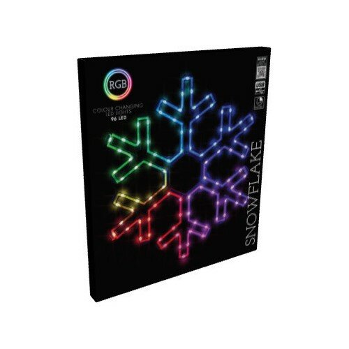 RGB Colouring snowflake karácsonyi LED dekoráció 90 LED
