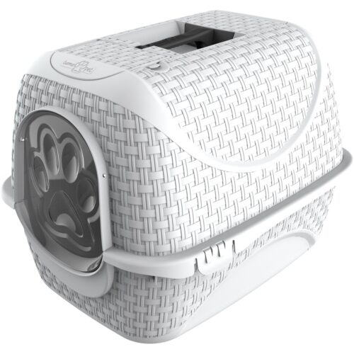 Rattan macska WC szürke