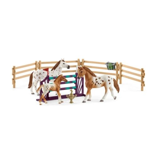 Schleich 42433 Appaloosa ló szett  gyakorlófelszereléssel