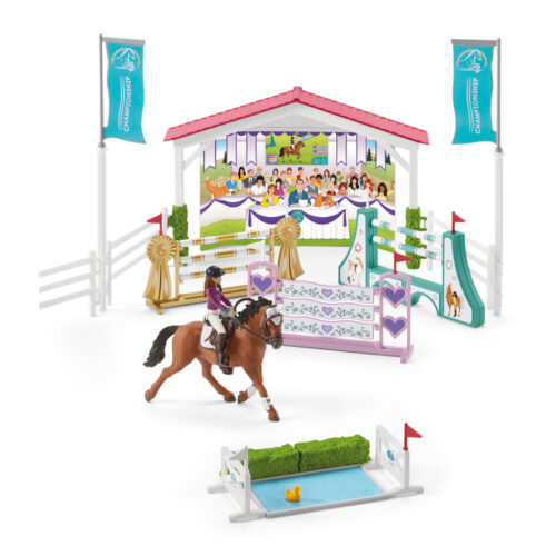 Schleich 42440 Versenypálya lovakkal ésápolónőkkel