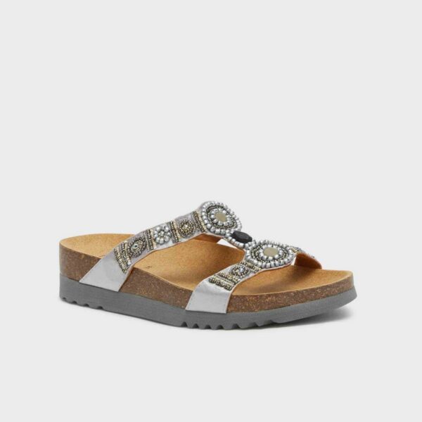 Scholl Pantofle New Bogotà Wedge ezüst