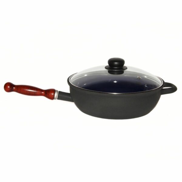 Sfinx Smalted pan with lid and wooden handle BSE