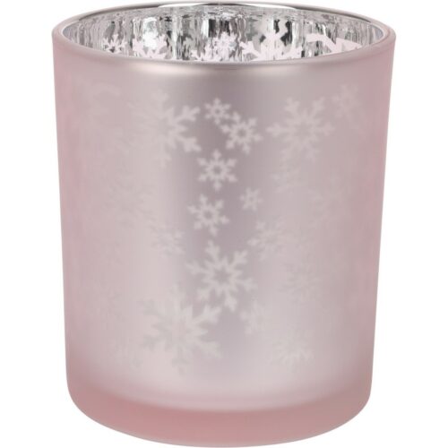 Snowflakes üveg gyertyatartó