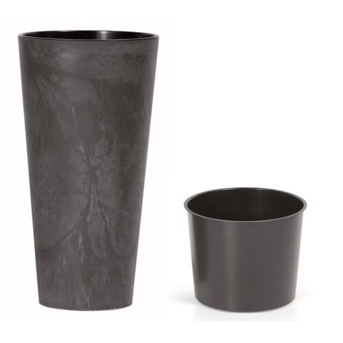 TUBUS SLIM BETON EFFECT virágtartó 30 cm betéttel