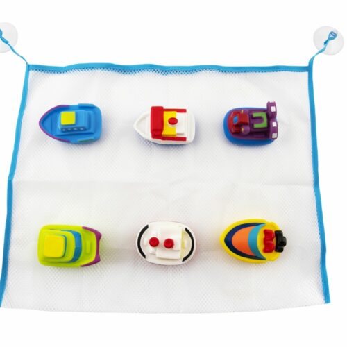 Teddies gumihajó játék készlet kádba