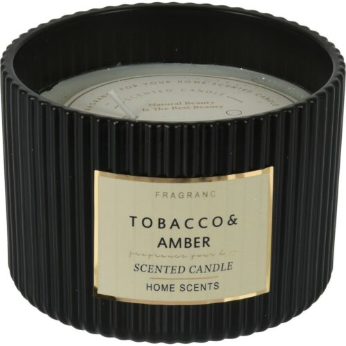 Tobacco and Amber illatgyertya üvegpohárban